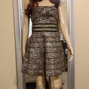 WINDSOR BLACK AND GOLD PARTY DRESS